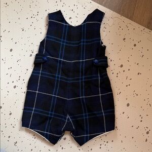 Oscar de La Renta Plaid Kids Overalls